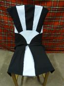 *Thirty Black and White Poly Cotton Chair Covers