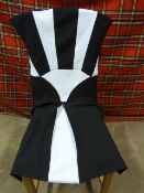 *Thirty Black and White Poly Cotton Chair Covers