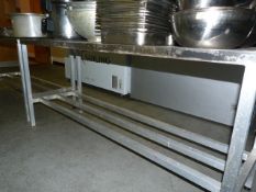 *Aluminium Framed Stainless Steel Topped Preparation Table