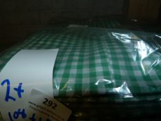 *Two 108x60 Green Gingham Tablecloths