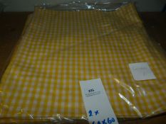 *Two 60x60 Yellow Gingham Tablecloths