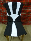 *Thirty Black and White Poly Cotton Chair Covers