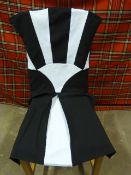 *Thirty Black and White Poly Cotton Chair Covers