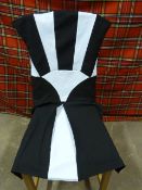 *Thirty Black and White Poly Cotton Chair Covers