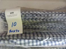 *Ten 90x90 Blue and White Gingham Tablecloths