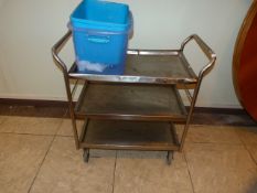 *Three Teir Stainless Steel Catering Trolley