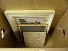 Framed Print and Two Egyptian Wall Plaques