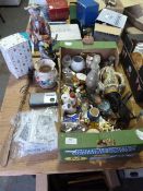 Box Containing Decorative Ornaments, Photo Frames, Beatrix Potter Figurine