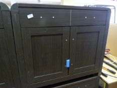 *Dark Oak Two Door One Drawer Sideboard