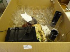 Box Containing Drinking Glassware and a Digital Photo Frame