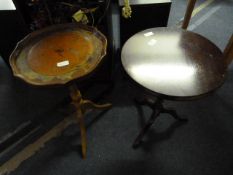 Two Plant Stands on Tripod Legs