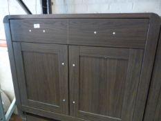 *Dark Oak Two Door One Drawer Sideboard