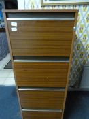 Teak Four Drawer Filing Cabinet