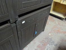 *Dark Oak Two Door One Drawer Sideboard