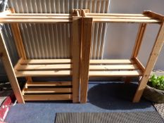 Pair of Pine Shelves