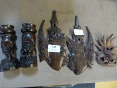 Ebony Candlesticks and Face Mask