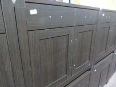*Dark Oak Two Door One Drawer Sideboard