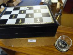 Leather Cased Set of Drinking Glasses and Coasters