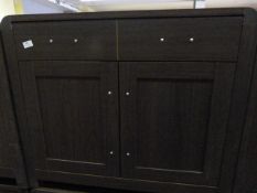 *Dark Oak Two Door One Drawer Sideboard