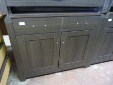 *Dark Oak Two Door One Drawer Sideboard