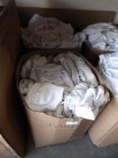 Two Boxes Containing Approx Forty Spandex Chair Covers