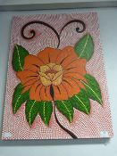 Oil on Canvas Floral Decoration