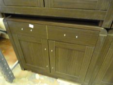*Dark Oak Two Door One Drawer Sideboard