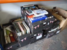 Seven Boxes of Hardback Fiction and Golf Books