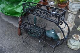 Two Wrought Iron Planters
