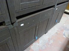 *Dark Oak Two Door One Drawer Sideboard