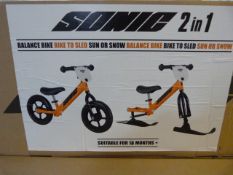 *Sonic 2-in-1 Balance Bike to Sled
