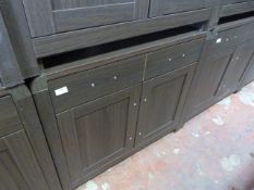 *Dark Oak Two Door One Drawer Sideboard