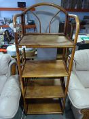 Four Tier Bamboo Shelf Unit