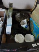 Box Containing Glassware, Halix Jug and a Jigsaw