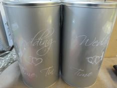 Two Wedding Gift Tins