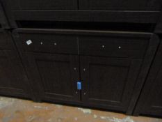 *Dark Oak Two Door One Drawer Sideboard