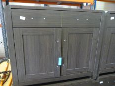 *Dark Oak Two Door One Drawer Sideboard