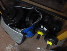 Weight Lifting Bar, Weights and Dumbbells