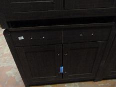 *Dark Oak Two Door One Drawer Sideboard