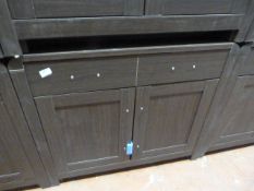 *Dark Oak Two Door One Drawer Sideboard