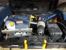 Ryobi 18v Cordless Jigsaw and a Drill