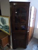 Oak Glazed Corner Unit