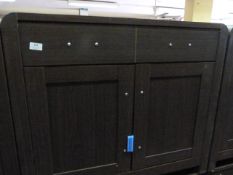 *Dark Oak Two Door One Drawer Sideboard