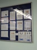 *Aluminum and Perspex Noticeboard, Dry Whiteboard and Other Noticeboards as Fitted to Metalwork