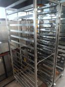*Stainless Steel Mobile Tray Rack