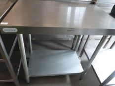 *Vogue Stainless Steel Preparation Table with Undershelf