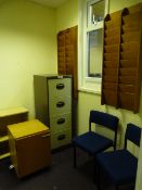 *Contents of Office Which Includes; Coffee and Cream Four Drawer Foolscap Filing Cabinet,