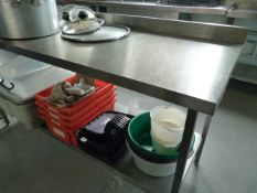 *Stainless Steel Preparation Table with Upstand to Rear and Undershelf