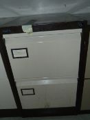 *Coffee and Cream Two Drawer Foolscap Filing Cabinet