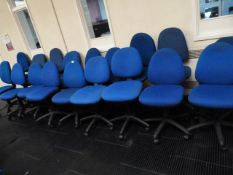 *Eighteen Blue Operators Chairs